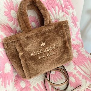 Kate Spade Tan Faux Fur Tote